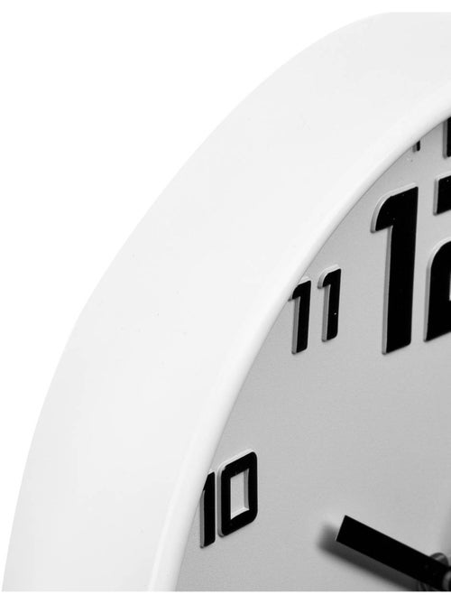 Horloge murale silencieuse cadre en métal brossé ELIAN - Kiabi