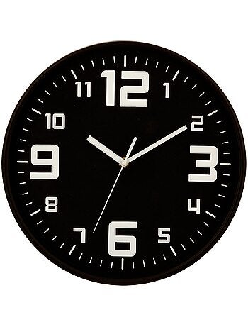 Horloge murale silencieuse cadre en métal brossé ELIAN