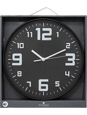 Horloge murale silencieuse cadre en métal brossé ELIAN