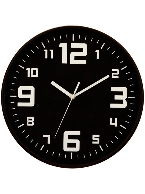 Horloge murale silencieuse cadre en métal brossé ELIAN - Kiabi
