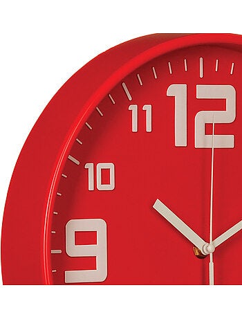Horloge murale silencieuse cadre en métal brossé ELIAN