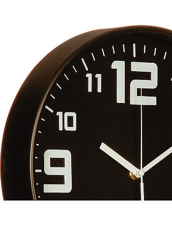 Horloge murale silencieuse cadre en métal brossé ELIAN