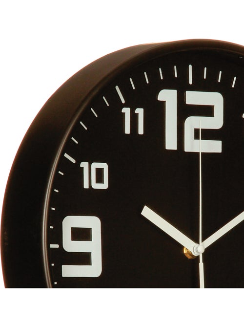 Horloge murale silencieuse cadre en métal brossé ELIAN - Kiabi