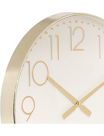 Horloge murale silencieuse effet lin LAURE