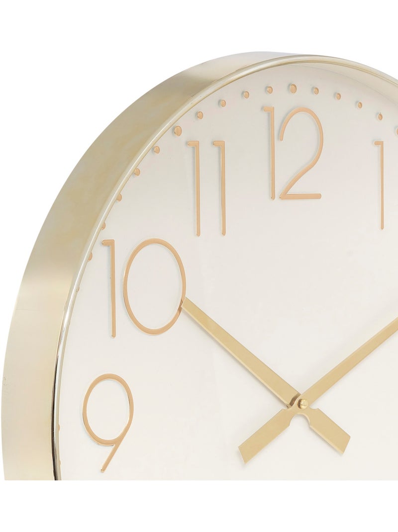 Horloge murale silencieuse effet lin LAURE Lin - Kiabi
