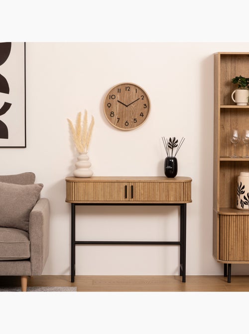 Horloge murale silencieuse en bois clair IVANA - Kiabi Horloge murale silencieuse en bois clair IVANA - Kiabi