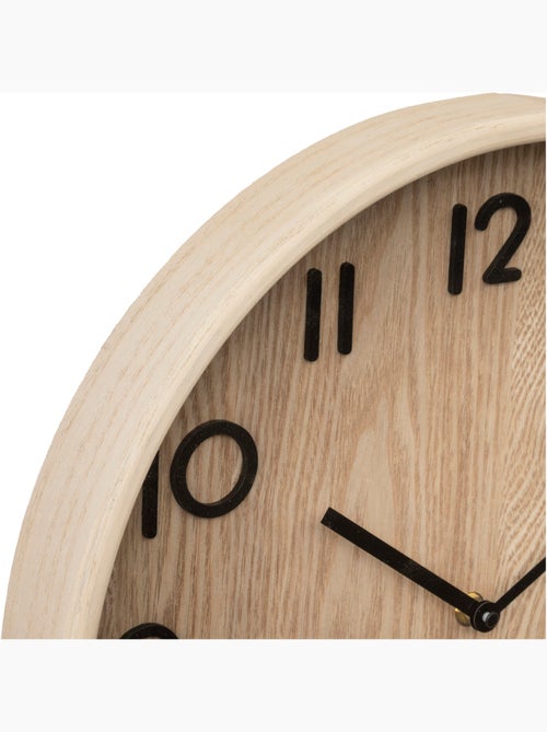 Horloge murale silencieuse en bois clair IVANA - Kiabi Horloge murale silencieuse en bois clair IVANA - Kiabi