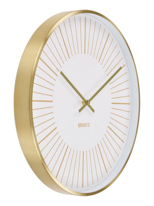 Horloge murale Takamaka - Horloge murale, aluminium, or, mouvement silencieux ø40 cm - Kiabi Horloge murale Takamaka - Horloge murale, aluminium, or, mouvement silencieux ø40 cm - Kiabi