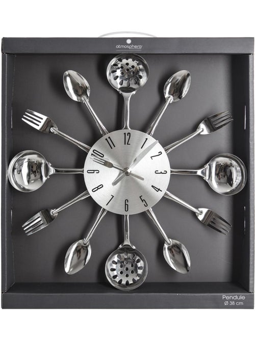 Horloge murale ustensiles cuisine USTENSILES - Kiabi