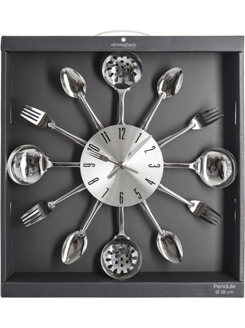 Horloge murale ustensiles cuisine USTENSILES - Kiabi