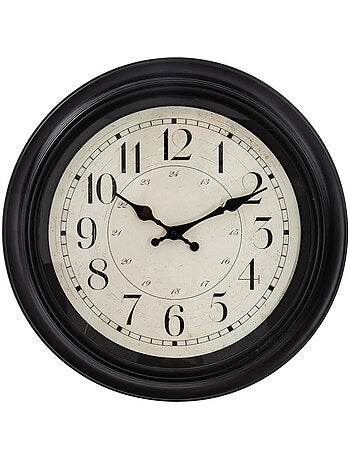 Horloge murale vintage à moulures ILAN