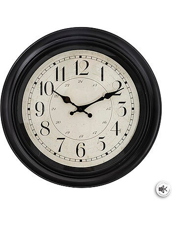 Horloge murale vintage à moulures ILAN