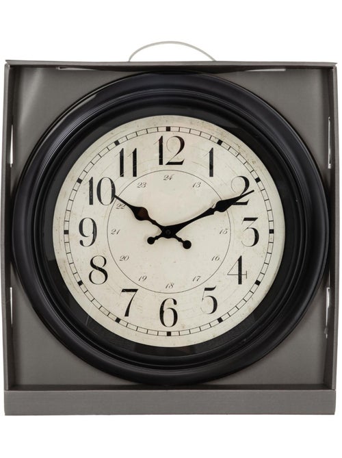 Horloge murale vintage à moulures ILAN - Kiabi Horloge murale vintage à moulures ILAN - Kiabi