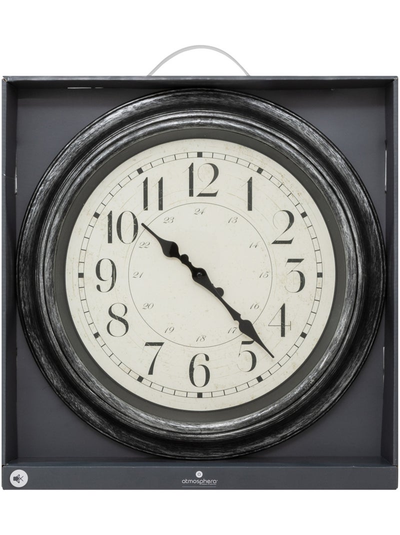 Horloge murale vintage à moulures ILAN Noir - Kiabi