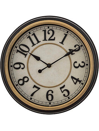 Horloge murale vintage à moulures NELL