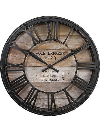 Horloge murale vintage avec chiffres romains ezio