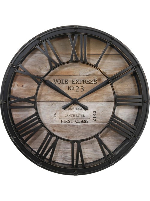 Horloge murale vintage avec chiffres romains ezio - Kiabi Horloge murale vintage avec chiffres romains ezio - Kiabi