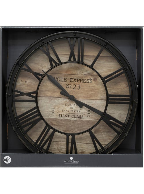 Horloge murale vintage avec chiffres romains ezio - Kiabi Horloge murale vintage avec chiffres romains ezio - Kiabi