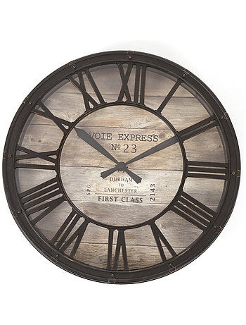 Horloge murale vintage avec inscription EZIO