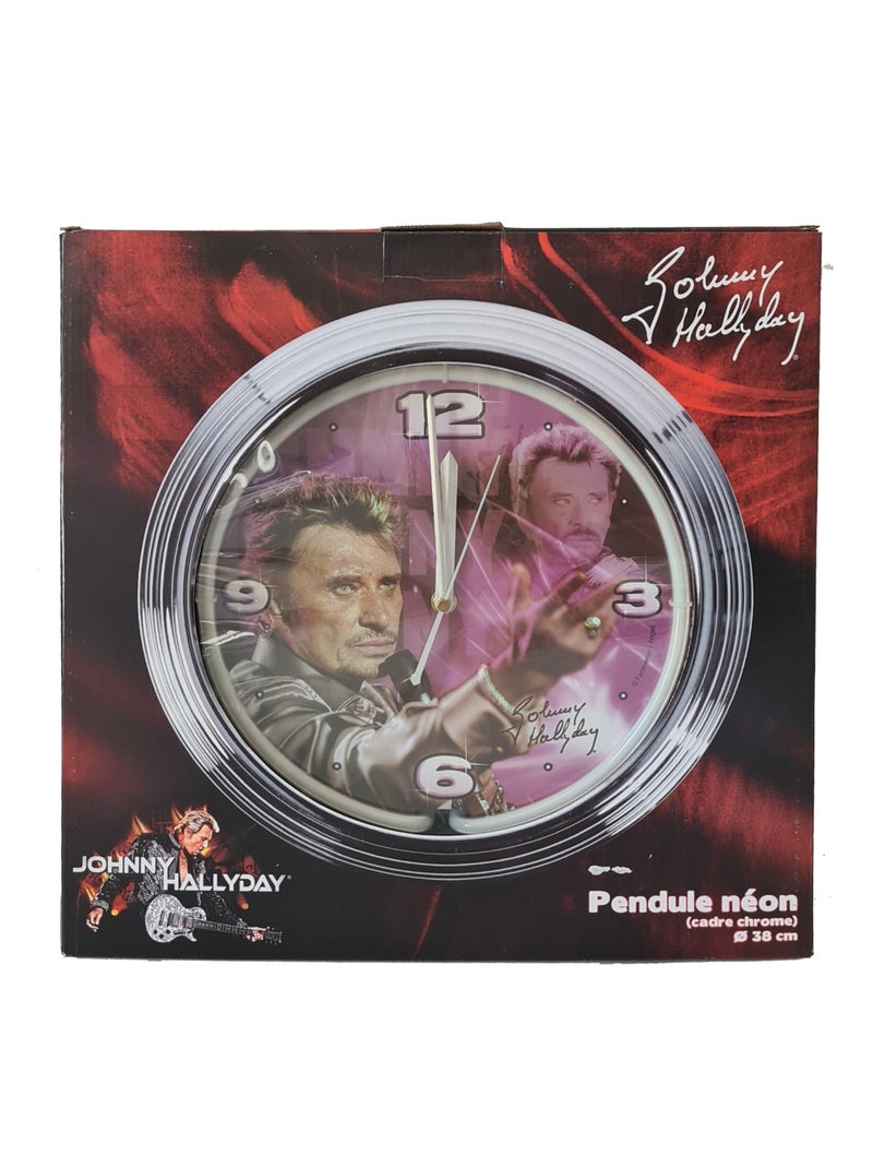 Horloge néon Johnny Hallyday Rose - Kiabi