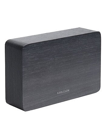 Horloge réveil en bois Square - H. 10 cm