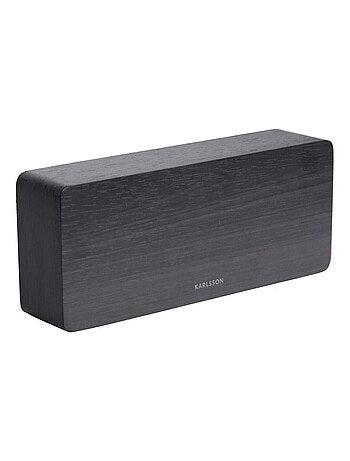 Horloge réveil en bois Square - H. 9 cm