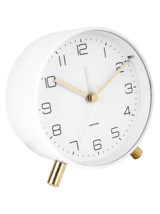 Horloge réveil en métal Lofty - Diam. 11 cm
