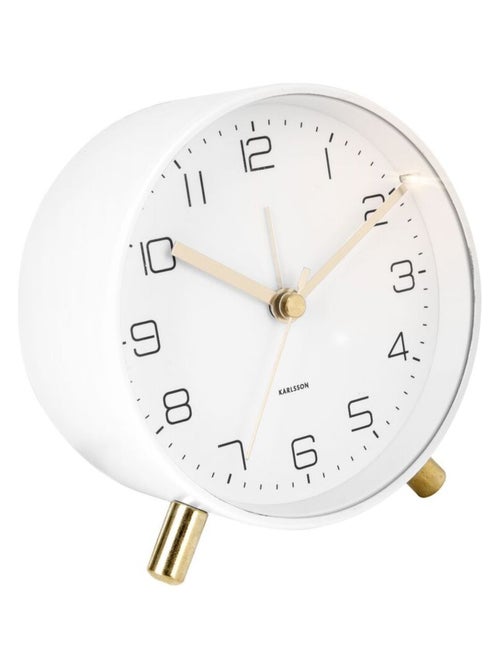 Horloge réveil en métal Lofty - Diam. 11 cm - Kiabi