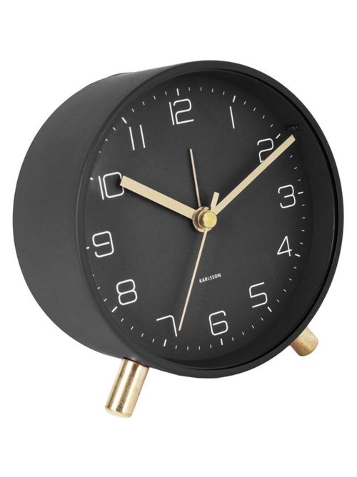 Horloge réveil en métal Lofty - Diam. 11 cm - Kiabi