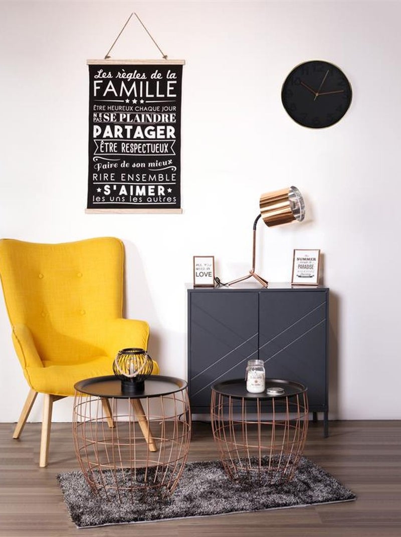 Horloge ronde Deco Chic - Diam. 30,5 cm Noir - Kiabi