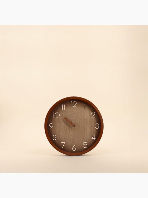 Horloge ronde en bois 30cm - Kiabi