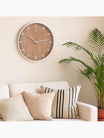 Horloge ronde en bois 40cm