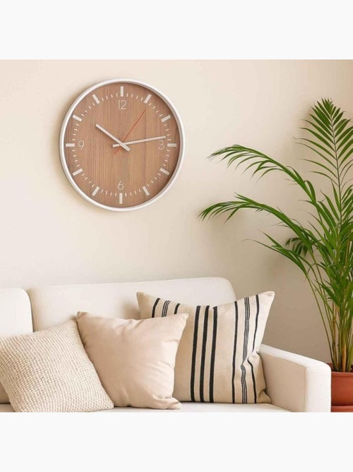 Horloge ronde en bois 40cm - Kiabi Horloge ronde en bois 40cm - Kiabi