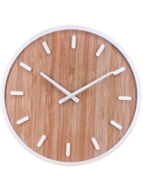 Horloge ronde en bois 50cm - Kiabi