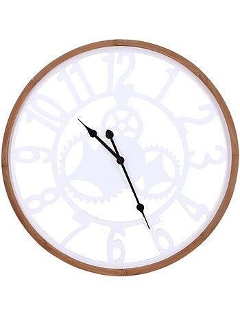 Horloge ronde en métal blanc 50cm
