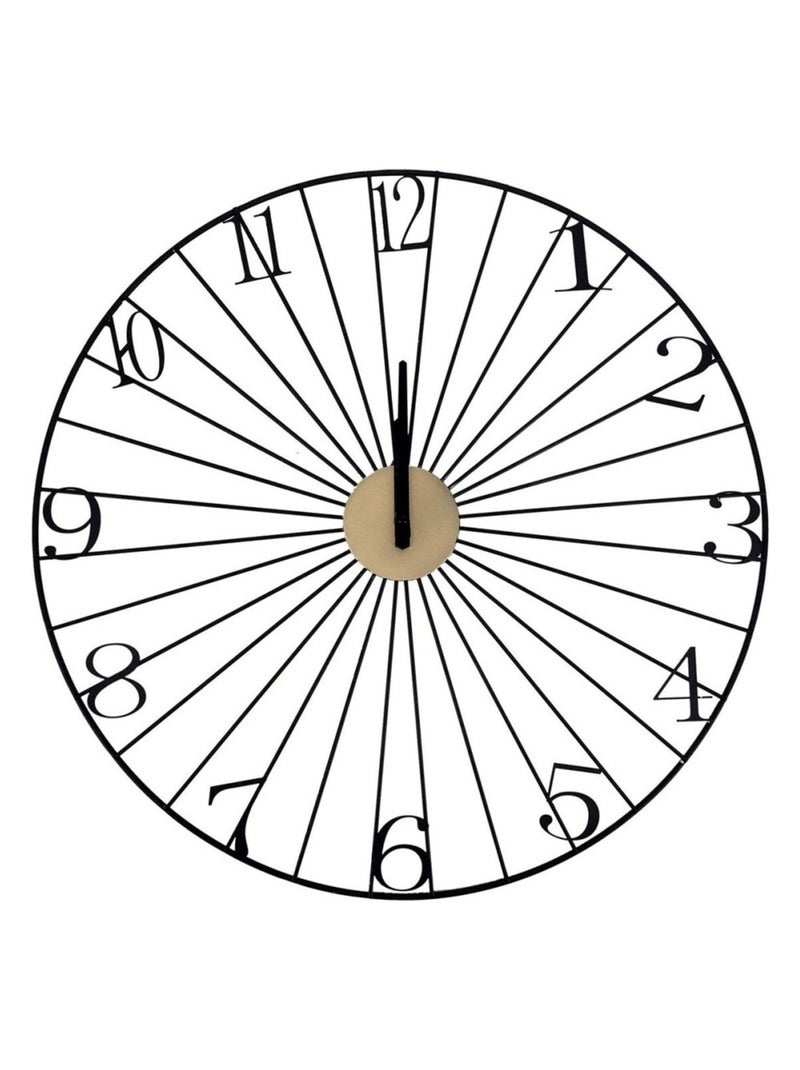 Horloge ronde filaire D50 Noir - Kiabi