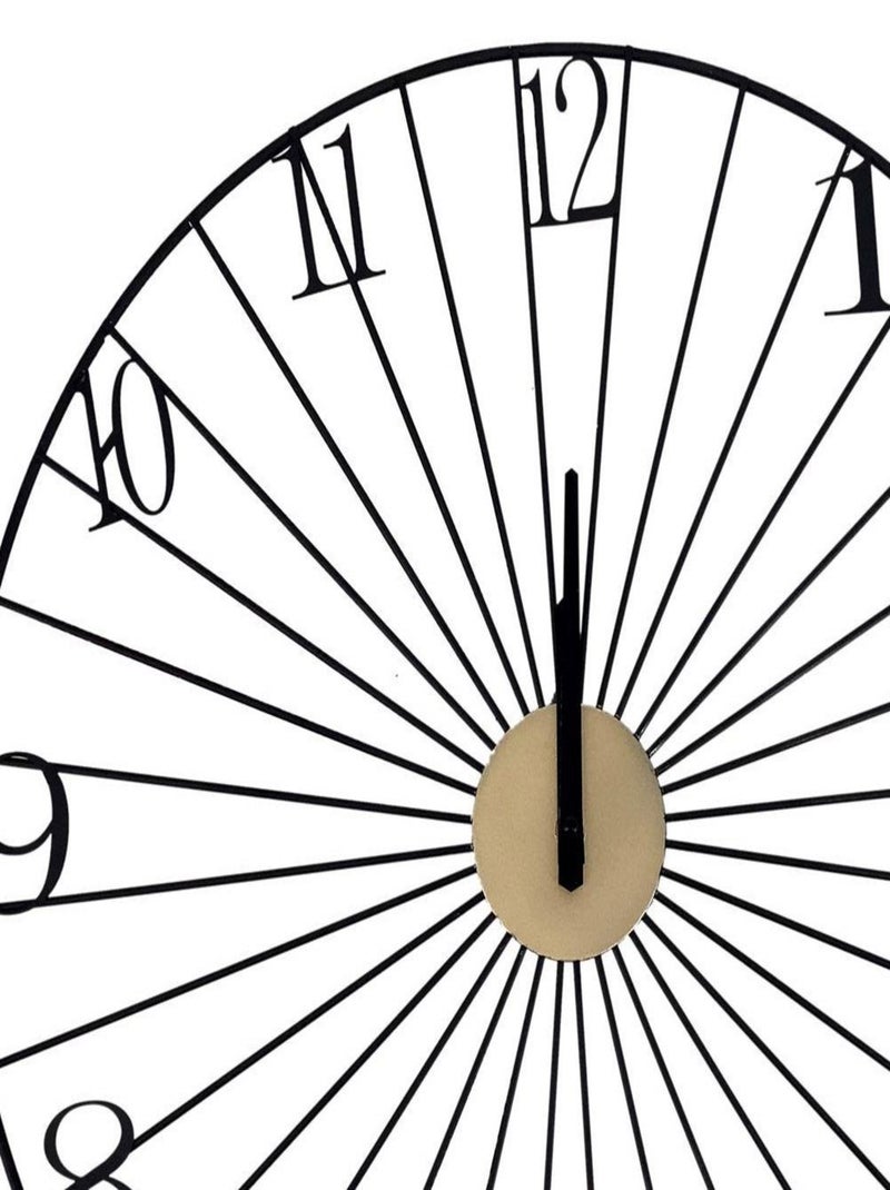 Horloge ronde filaire D50 Noir - Kiabi