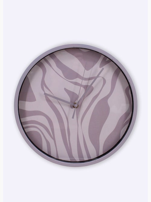 Horloge ronde, fond motif animalier - Kiabi
