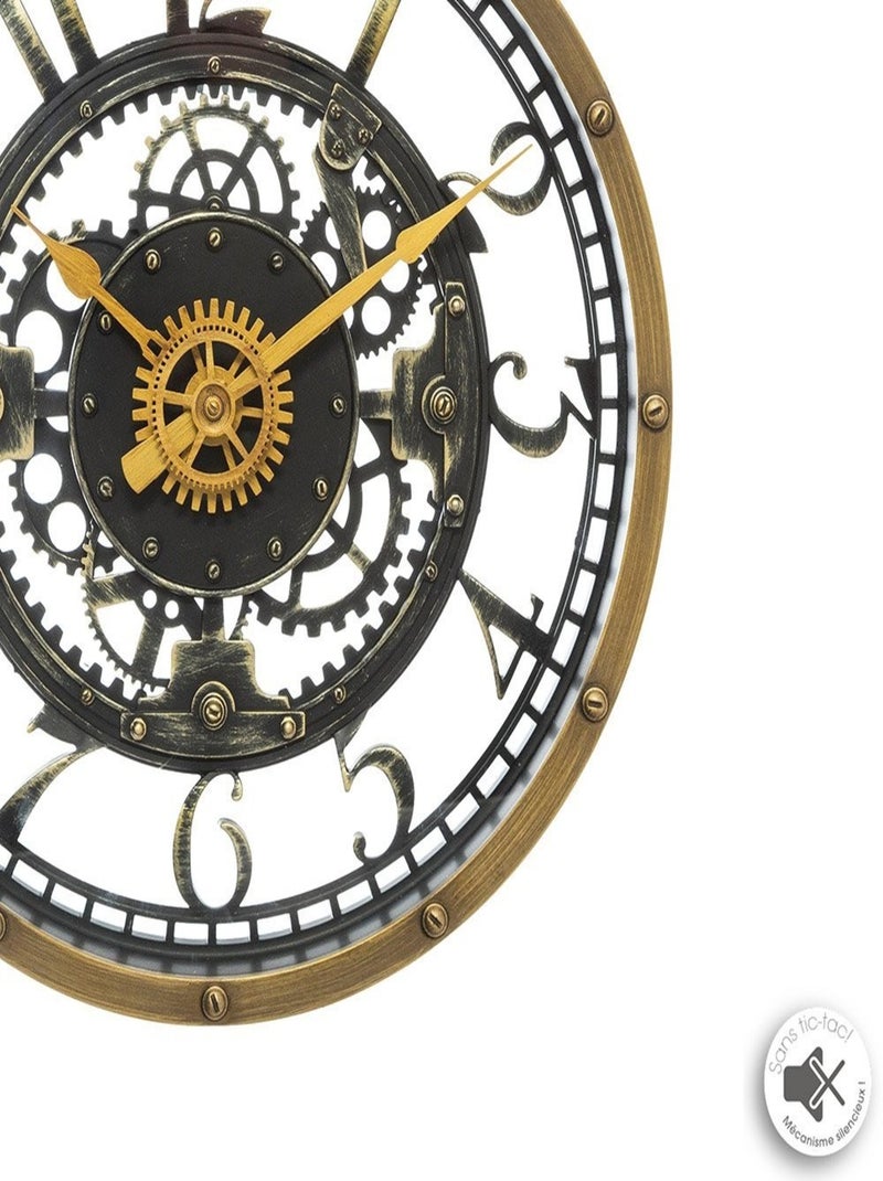 Horloge silencieuse Méca D27 Marron - Kiabi