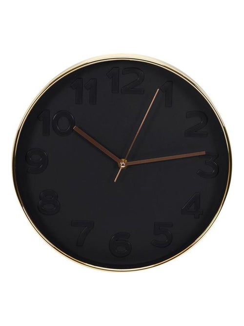 Horloge silencieuse ronde à bordure cuivrée - Kiabi Horloge silencieuse ronde à bordure cuivrée - Kiabi