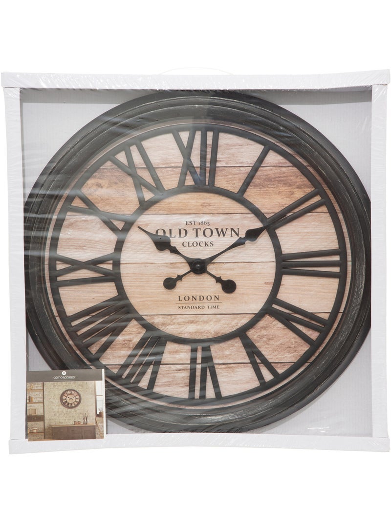 Horloge style industriel chiffres romains relief AGATHE Marron - Kiabi