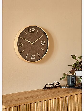 Horloge style vintage, fond aspect bois - Atmosphera