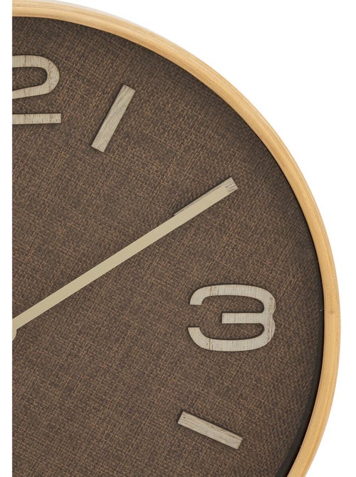 Horloge style vintage, fond aspect bois - Kiabi