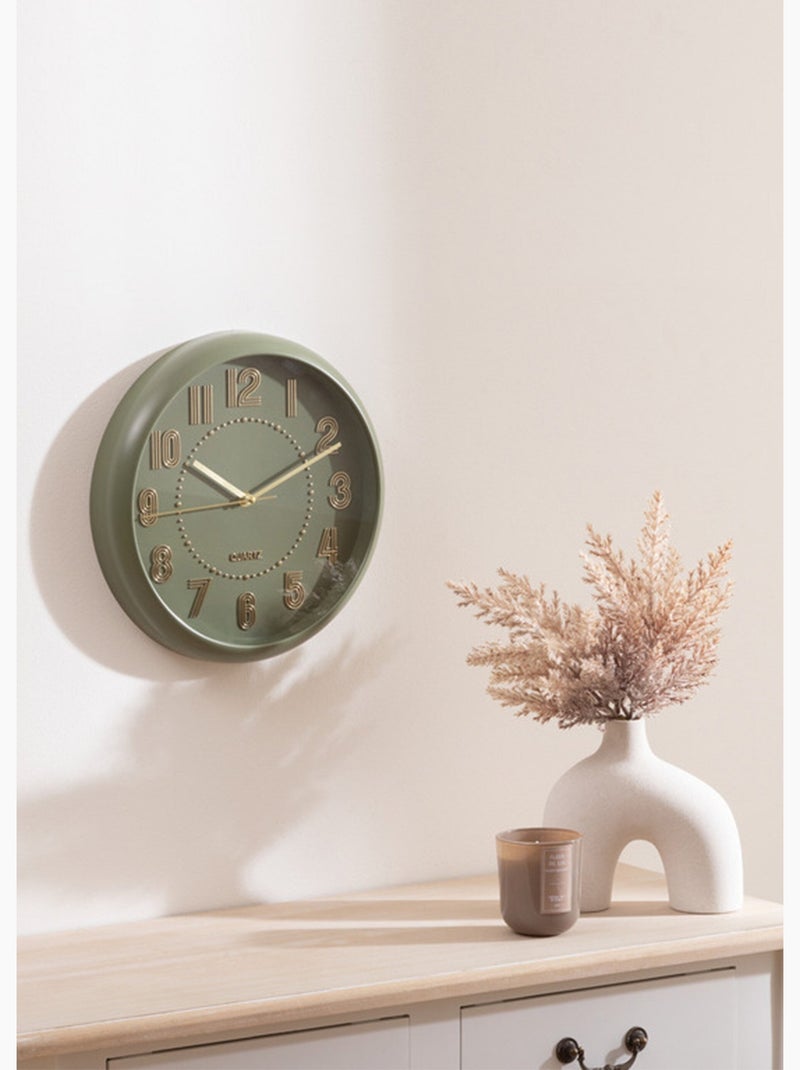 Horloge tendance avec aiguilles métal - Atmosphera Vert - Kiabi