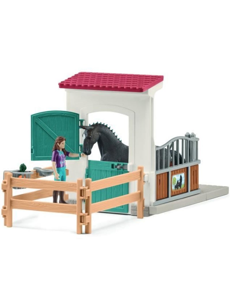 Horse box lisa et storm, figurine cheval et accessoires, schleich 42709 horse club, dès 5 ans Marron - Kiabi