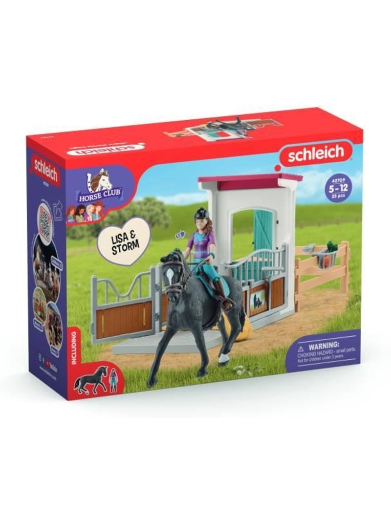 Horse box lisa et storm, figurine cheval et accessoires, schleich 42709 horse club, dès 5 ans Marron - Kiabi
