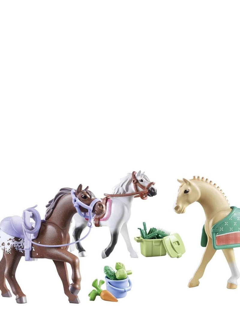 Horses of Waterfall 3 chevaux : Morgan, Quarter Horse & Shagya N/A - Kiabi