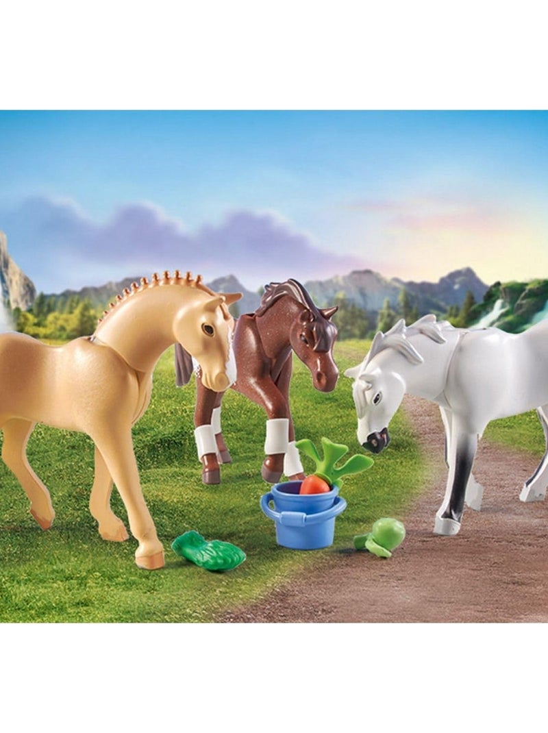 Horses of Waterfall 3 chevaux : Morgan, Quarter Horse & Shagya N/A - Kiabi