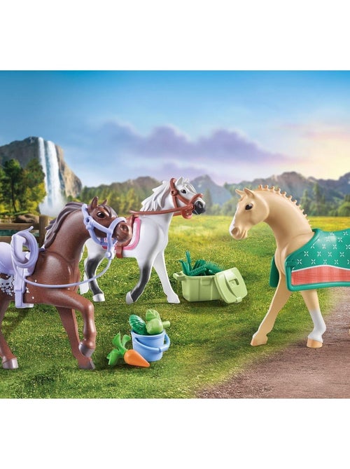Horses of Waterfall 3 chevaux : Morgan, Quarter Horse & Shagya - Kiabi