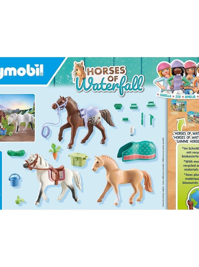 Horses of Waterfall 3 chevaux : Morgan, Quarter Horse & Shagya N/A - Kiabi